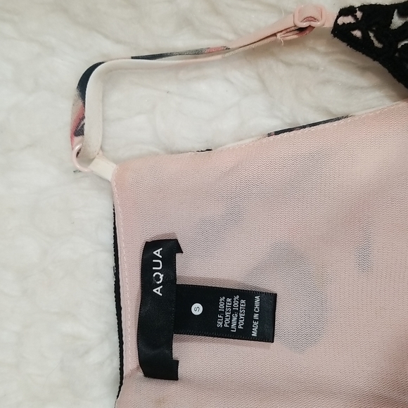 Aqua Floral Pattern Sleeveless Midi Dress. S - Picture 6 of 13